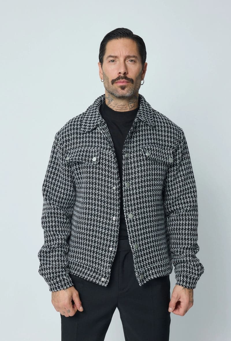 Averinaro Tweed Jack Zwart-Wit